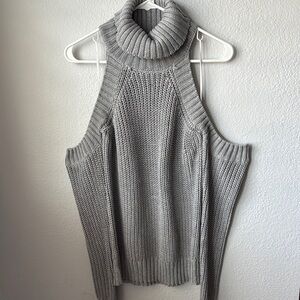 Icy Blue Turtleneck Knit Sweater